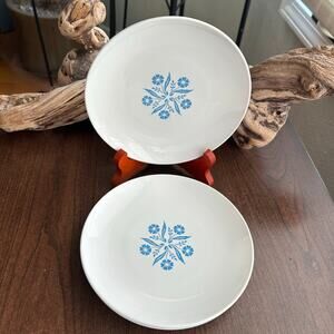 CORNING CENTURA CORNFLOWER BLUE BREAD /DESSERT PLATES x 4